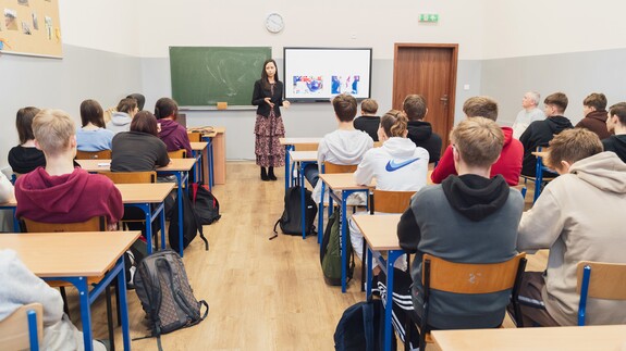 akcja Studiuj z UwB wśród uczniów ZSOiZ w Ciechanowcu