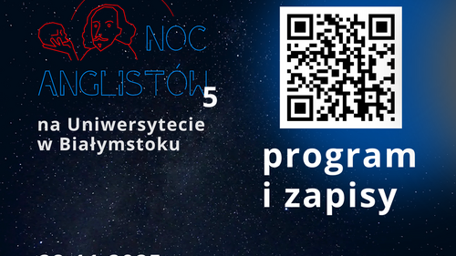 Noc Anglistów, plakat z kodem QR