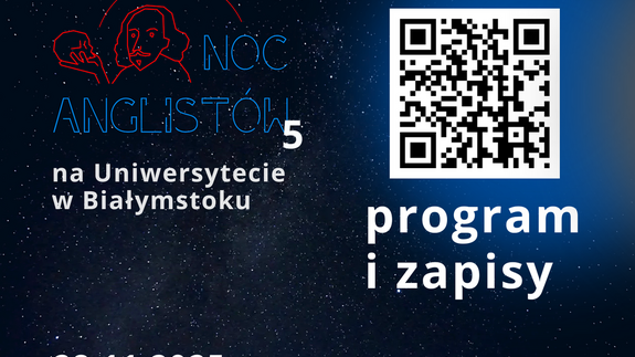 Noc Anglistów, plakat z kodem QR