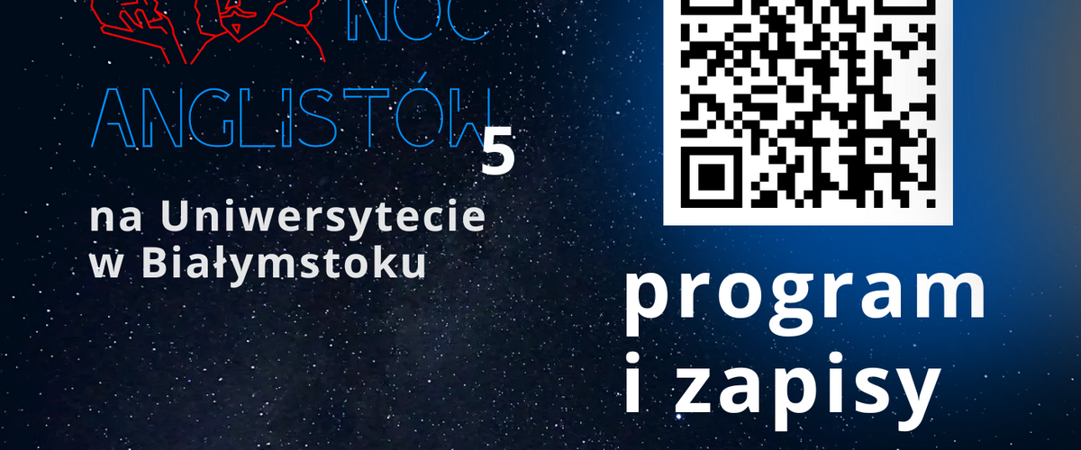 Noc Anglistów, plakat z kodem QR