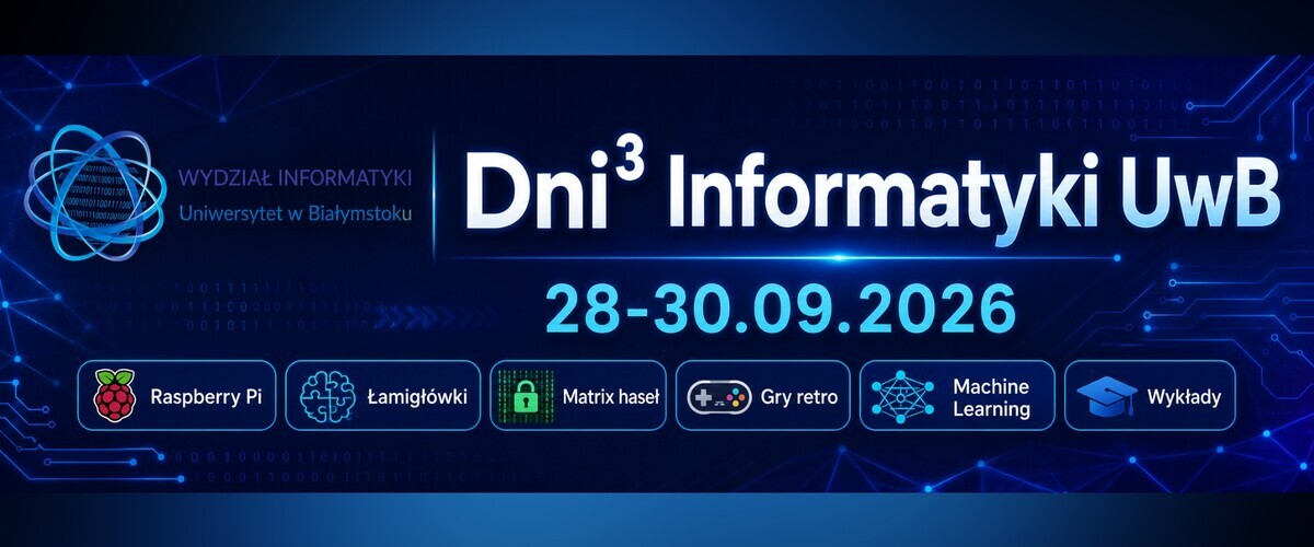 grafika informująca o Dniach Informatyki UwB