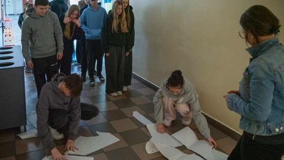 akcja Studiuj z UwB w ZSHE w B-stoku, zajęcia skierowane do uczniów, prowadzone przez kadrę uniwersytecką.