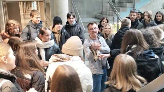 spotkanie z uczniami IV LO w Białymstoku w kampusie na zajęciach w ramach cyklu Podlasie w badaniach naukowych