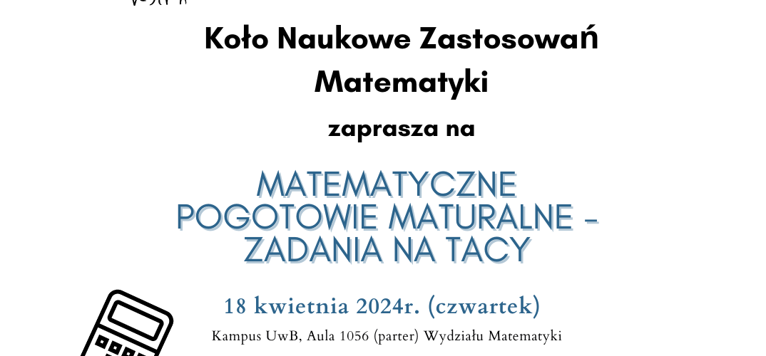 zaproszenie na zajęcia z matematyki skierowane do maturzystów