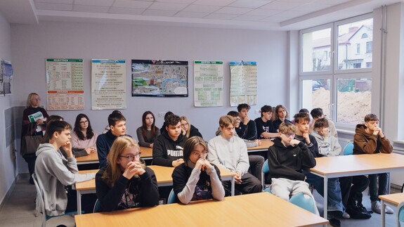 akcja edukacyjno-promocyjna Studiuj z UwB w Zespole Szkół w Sokółce