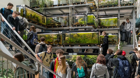 uczniowie Zespołu Szk&oacute;ł Og&oacute;lnokształcących w Augustowie na zajęciach w kampusie w ramach akcji Studiuj z UwB
