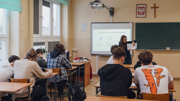 zajęcia kadry UwB w ZSHE w Białymstoku