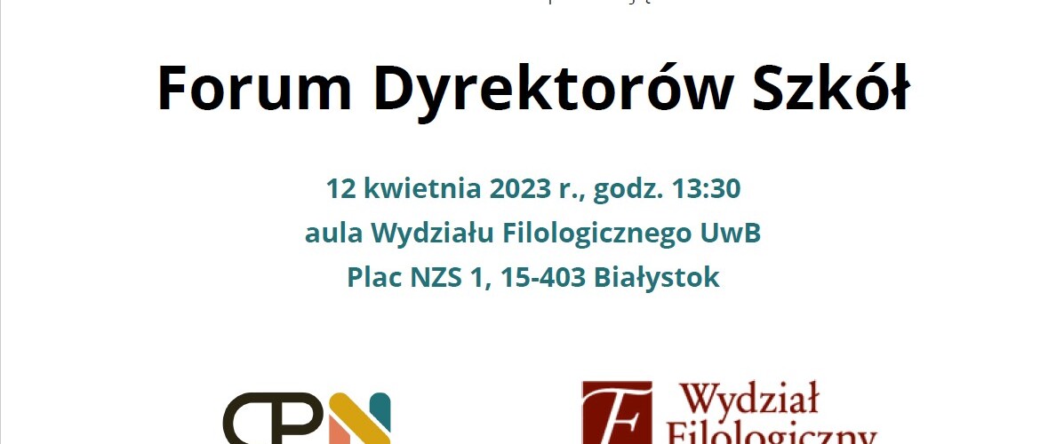 zaproszenie na forum dyrektorów szkół
